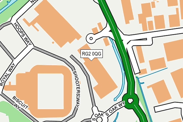 RG2 0QG map - OS OpenMap – Local (Ordnance Survey)