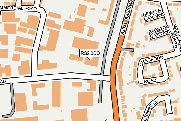 RG2 0QQ map - OS OpenMap – Local (Ordnance Survey)