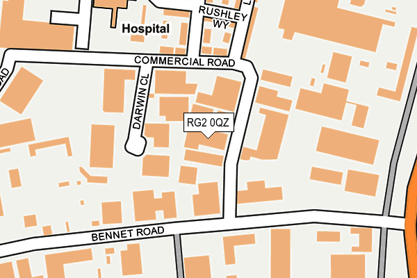 RG2 0QZ map - OS OpenMap – Local (Ordnance Survey)