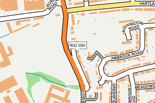 RG2 0SH map - OS OpenMap – Local (Ordnance Survey)