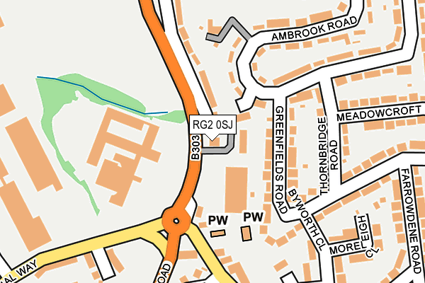 RG2 0SJ map - OS OpenMap – Local (Ordnance Survey)