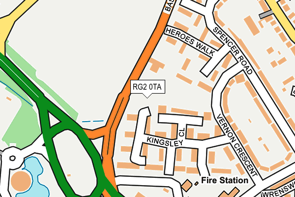 RG2 0TA map - OS OpenMap – Local (Ordnance Survey)