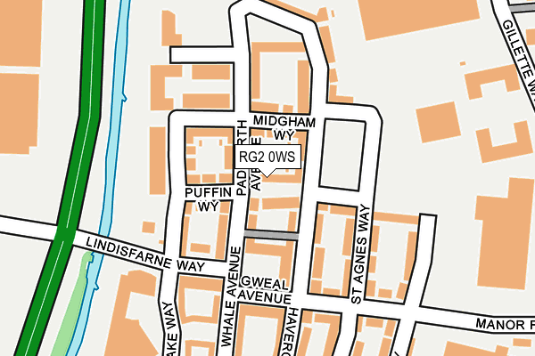 RG2 0WS map - OS OpenMap – Local (Ordnance Survey)