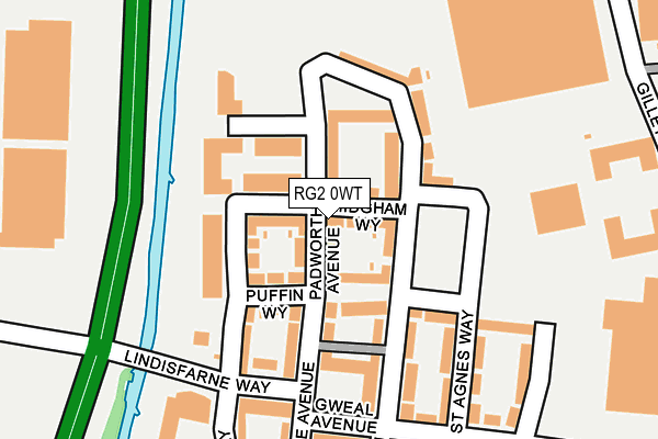 RG2 0WT map - OS OpenMap – Local (Ordnance Survey)
