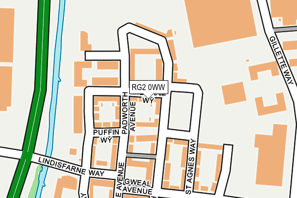 RG2 0WW map - OS OpenMap – Local (Ordnance Survey)