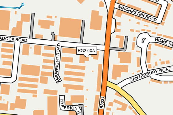 RG2 0XA map - OS OpenMap – Local (Ordnance Survey)