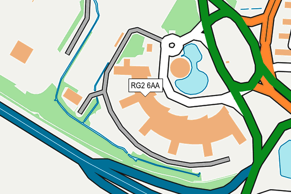 RG2 6AA map - OS OpenMap – Local (Ordnance Survey)