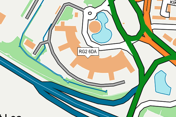 RG2 6DA map - OS OpenMap – Local (Ordnance Survey)