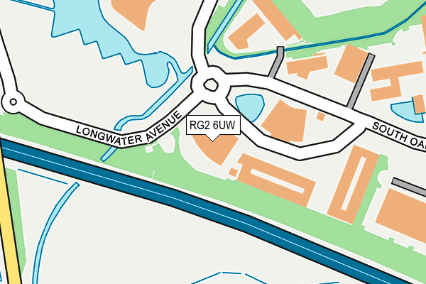 RG2 6UW map - OS OpenMap – Local (Ordnance Survey)