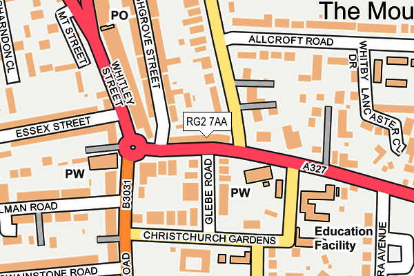 RG2 7AA map - OS OpenMap – Local (Ordnance Survey)