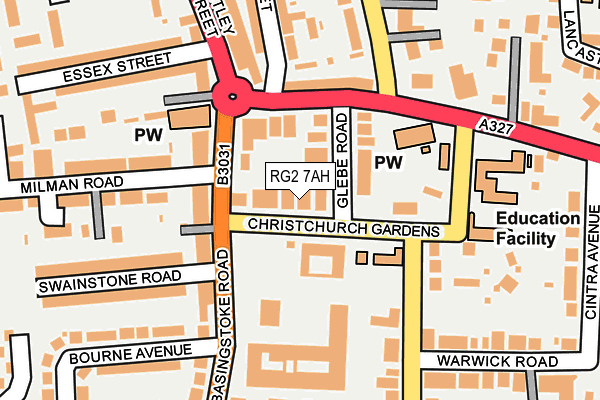RG2 7AH map - OS OpenMap – Local (Ordnance Survey)