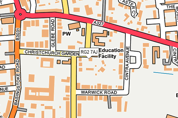 RG2 7AJ map - OS OpenMap – Local (Ordnance Survey)