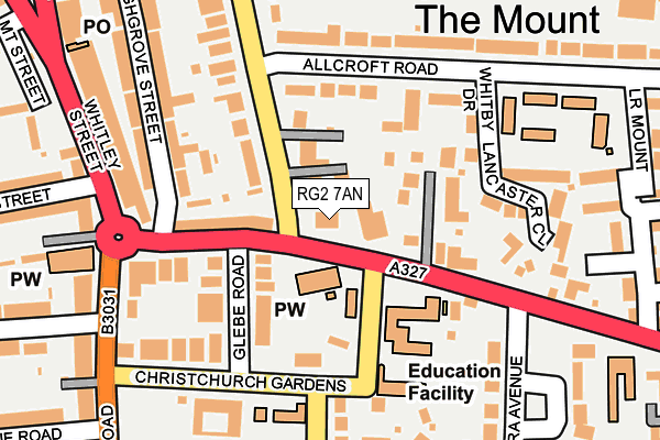 RG2 7AN map - OS OpenMap – Local (Ordnance Survey)