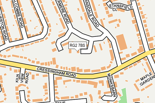 RG2 7BS map - OS OpenMap – Local (Ordnance Survey)