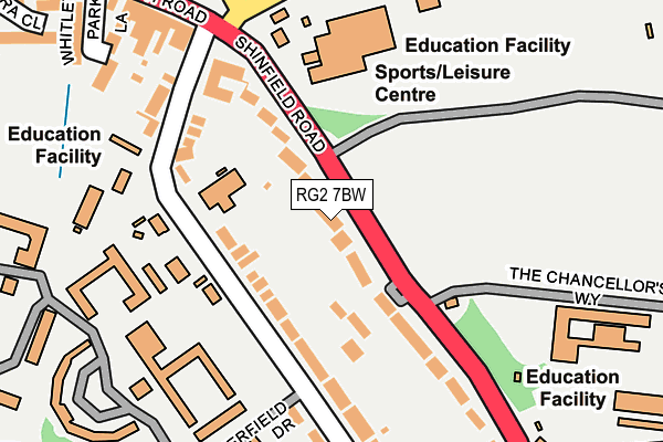 RG2 7BW map - OS OpenMap – Local (Ordnance Survey)