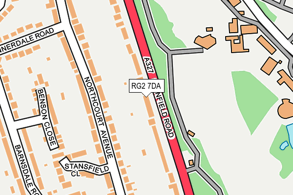 RG2 7DA map - OS OpenMap – Local (Ordnance Survey)