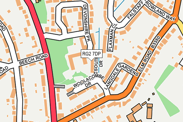 RG2 7DP map - OS OpenMap – Local (Ordnance Survey)
