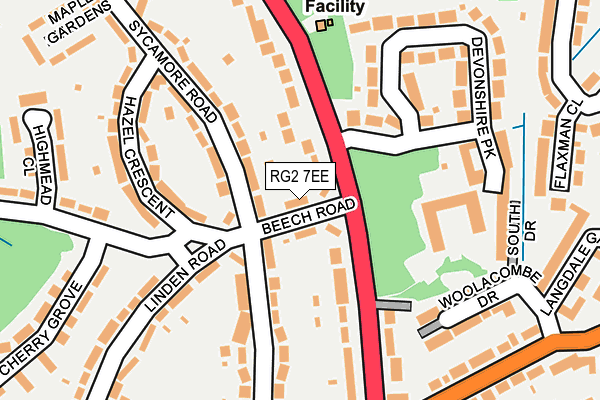 RG2 7EE map - OS OpenMap – Local (Ordnance Survey)