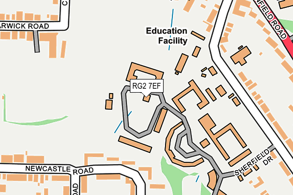 RG2 7EF map - OS OpenMap – Local (Ordnance Survey)