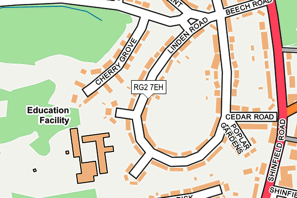 RG2 7EH map - OS OpenMap – Local (Ordnance Survey)