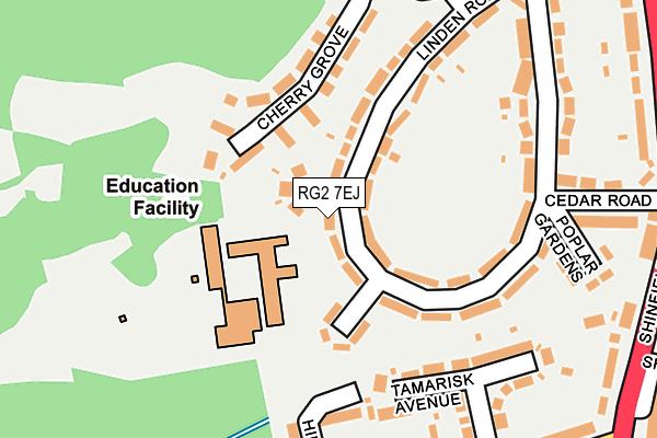 RG2 7EJ map - OS OpenMap – Local (Ordnance Survey)