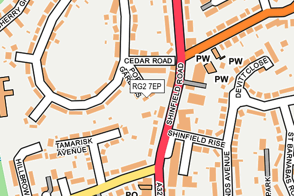 RG2 7EP map - OS OpenMap – Local (Ordnance Survey)