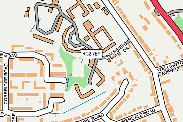 RG2 7EY map - OS OpenMap – Local (Ordnance Survey)