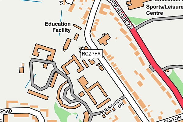 RG2 7HA map - OS OpenMap – Local (Ordnance Survey)