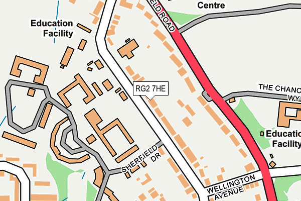 RG2 7HE map - OS OpenMap – Local (Ordnance Survey)