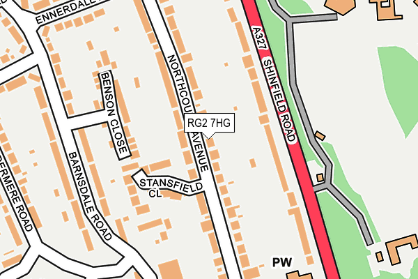 RG2 7HG map - OS OpenMap – Local (Ordnance Survey)
