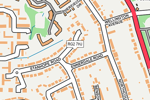 RG2 7HJ map - OS OpenMap – Local (Ordnance Survey)