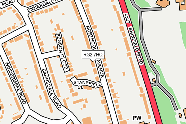 RG2 7HQ map - OS OpenMap – Local (Ordnance Survey)