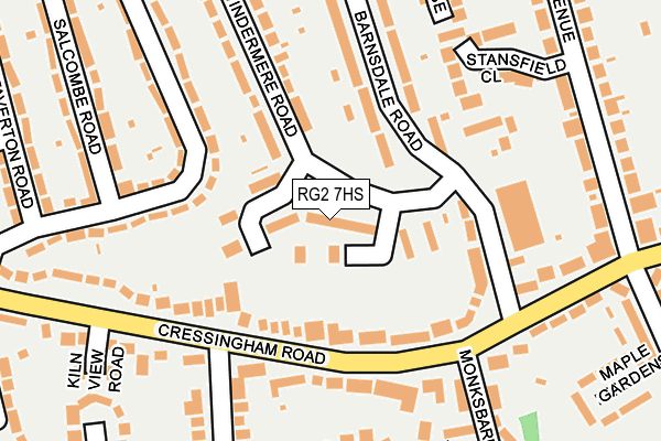 RG2 7HS map - OS OpenMap – Local (Ordnance Survey)