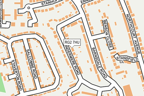 RG2 7HU map - OS OpenMap – Local (Ordnance Survey)