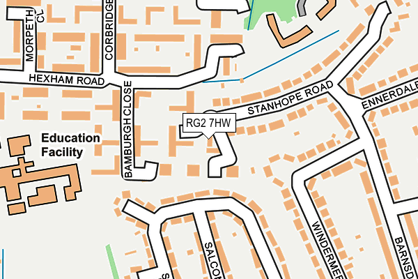 RG2 7HW map - OS OpenMap – Local (Ordnance Survey)