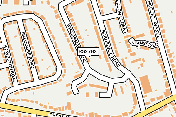 RG2 7HX map - OS OpenMap – Local (Ordnance Survey)