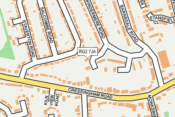 RG2 7JA map - OS OpenMap – Local (Ordnance Survey)