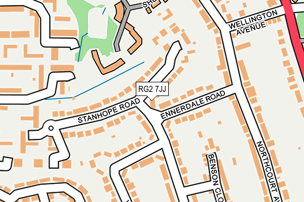 RG2 7JJ map - OS OpenMap – Local (Ordnance Survey)