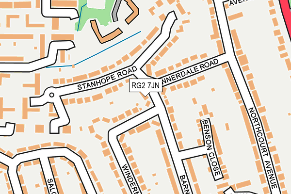 RG2 7JN map - OS OpenMap – Local (Ordnance Survey)