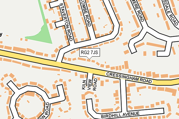 RG2 7JS map - OS OpenMap – Local (Ordnance Survey)