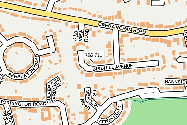 RG2 7JU map - OS OpenMap – Local (Ordnance Survey)