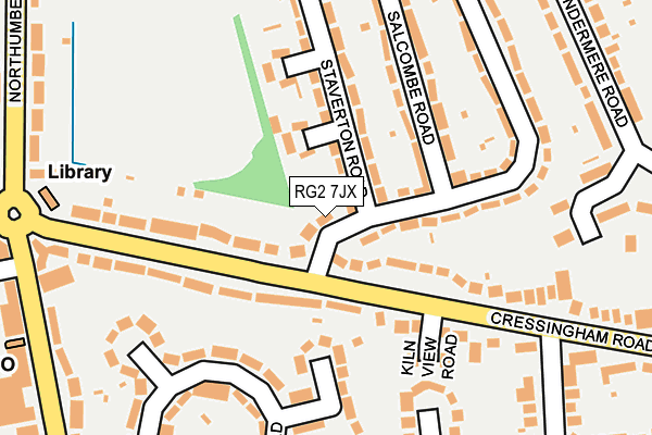 RG2 7JX map - OS OpenMap – Local (Ordnance Survey)