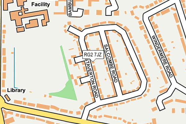 RG2 7JZ map - OS OpenMap – Local (Ordnance Survey)