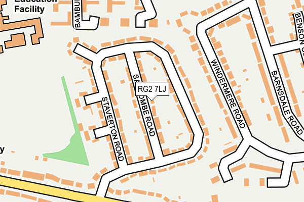 RG2 7LJ map - OS OpenMap – Local (Ordnance Survey)