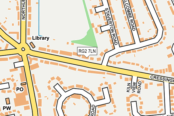 RG2 7LN map - OS OpenMap – Local (Ordnance Survey)