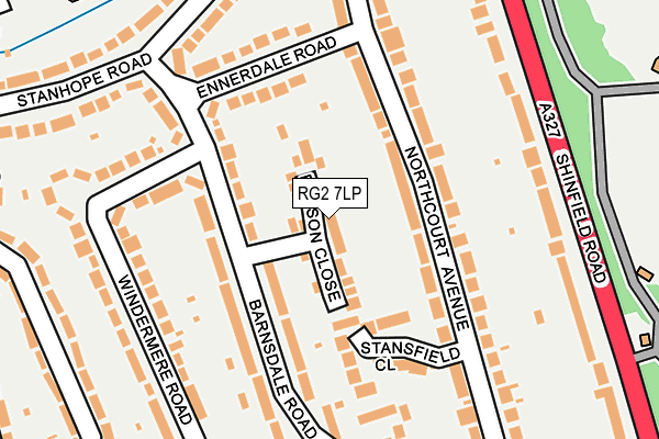 RG2 7LP map - OS OpenMap – Local (Ordnance Survey)
