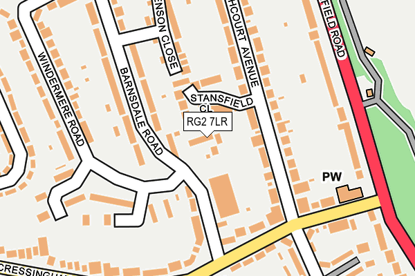 RG2 7LR map - OS OpenMap – Local (Ordnance Survey)