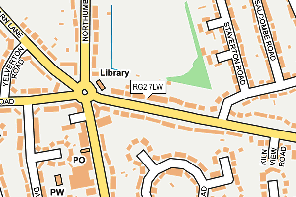 RG2 7LW map - OS OpenMap – Local (Ordnance Survey)
