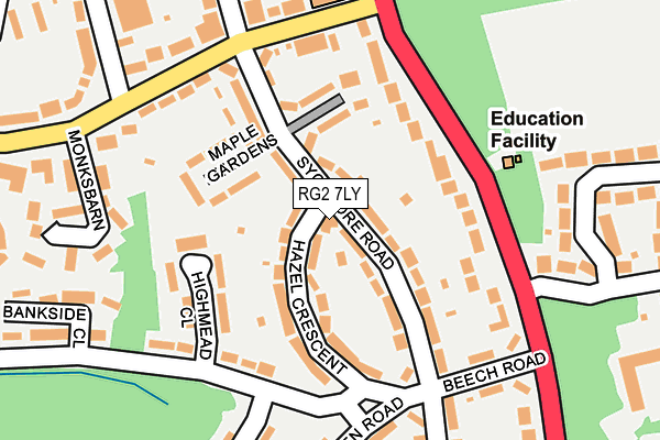 RG2 7LY map - OS OpenMap – Local (Ordnance Survey)