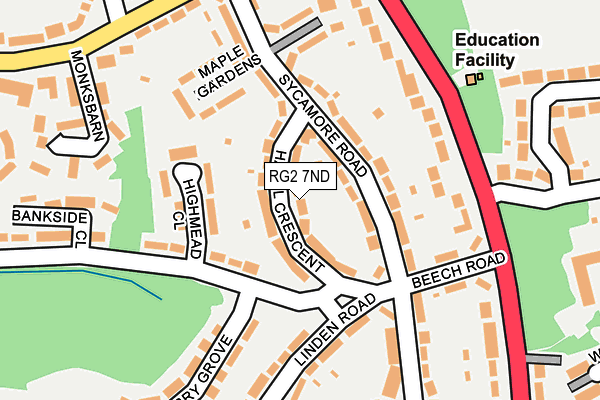 RG2 7ND map - OS OpenMap – Local (Ordnance Survey)
